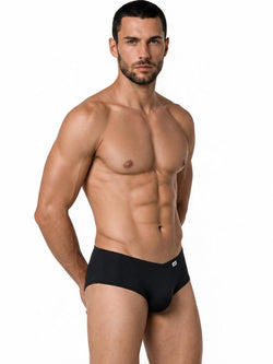 CandyMan 99943 Men's Underwear Sleek Low Rise Trunks Color Black thumbnail 4