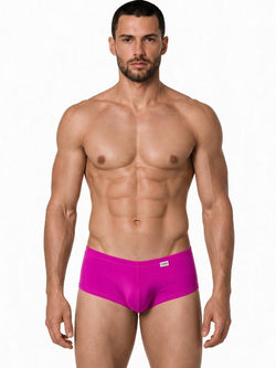 CandyMan 99943 Men's Underwear Sleek Low Rise Trunks Color Magenta thumbnail 2