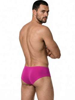CandyMan 99943 Men's Underwear Sleek Low Rise Trunks Color Magenta thumbnail 3