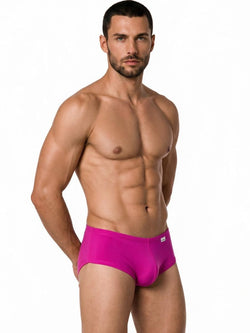 CandyMan 99943 Men's Underwear Sleek Low Rise Trunks Color Magenta thumbnail 4