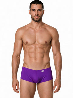 CandyMan 99943 Men's Underwear Sleek Low Rise Trunks Color Orchid thumbnail 1