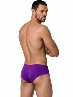 CandyMan 99943 Men's Underwear Sleek Low Rise Trunks Color Orchid thumbnail 3
