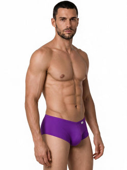 CandyMan 99943 Men's Underwear Sleek Low Rise Trunks Color Orchid thumbnail 4