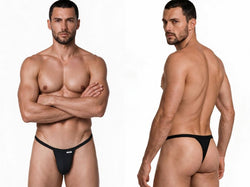 CandyMan 99948 Men's Underwear Sleek Minimalist Thongs Color Black thumbnail 1
