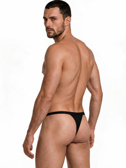 CandyMan 99948 Men's Underwear Sleek Minimalist Thongs Color Black thumbnail 3