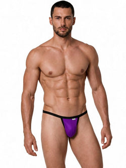 CandyMan 99948 Men's Underwear Sleek Minimalist Thongs Color Orchid thumbnail 2