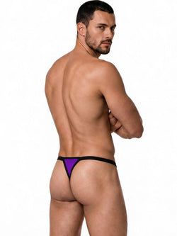 CandyMan 99948 Men's Underwear Sleek Minimalist Thongs Color Orchid thumbnail 3