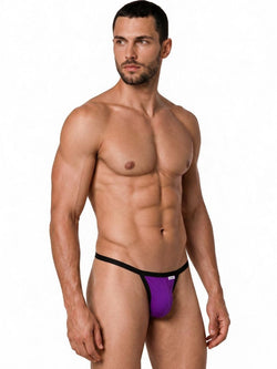 CandyMan 99948 Men's Underwear Sleek Minimalist Thongs Color Orchid thumbnail 4