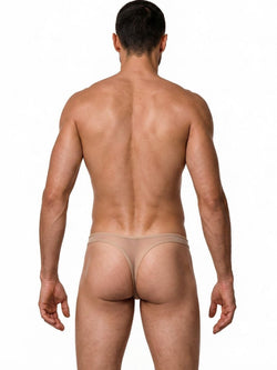 CandyMan 99954 Men's Underwear Sheer Mesh Thongs Color Beige Mesh thumbnail 3