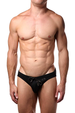 Candyman Black/Gold Cheetah Swim Brief thumbnail 2