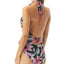 Carmen Marc Valvo Ruffle Surplice Halter Tummy-control One-piece Swimsuit Multi