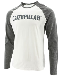 Caterpillar Baseball Tee White-dark Heather Grey thumbnail 1