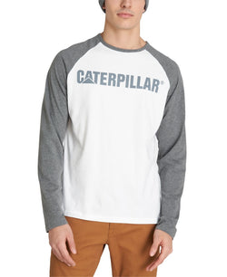 Caterpillar Baseball Tee White-dark Heather Grey thumbnail 2