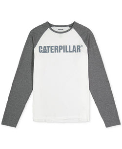 Caterpillar Baseball Tee White-dark Heather Grey thumbnail 3