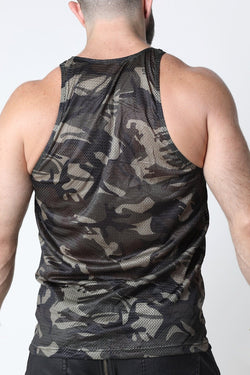 CellBlock 13 Green Ajax Camo Mesh Tank Top thumbnail 3