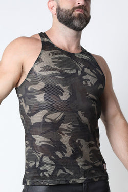 CellBlock 13 Green Ajax Camo Mesh Tank Top thumbnail 2
