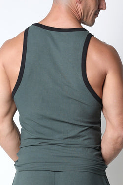 CellBlock 13 Green Rascal Ribbed Tank Top thumbnail 3