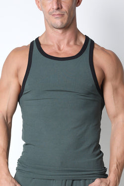 CellBlock 13 Green Rascal Ribbed Tank Top thumbnail 1
