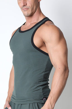 CellBlock 13 Green Rascal Ribbed Tank Top thumbnail 2