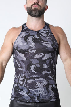 CellBlock 13 Grey Ajax Camo Mesh Tank Top thumbnail 1