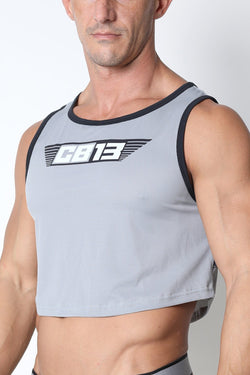 CellBlock 13 Grey Marathon Cutoff Tank Top thumbnail 2