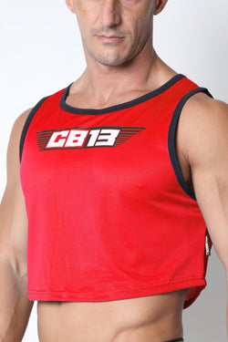 CellBlock 13 Red Marathon Cutoff Tank Top thumbnail 2