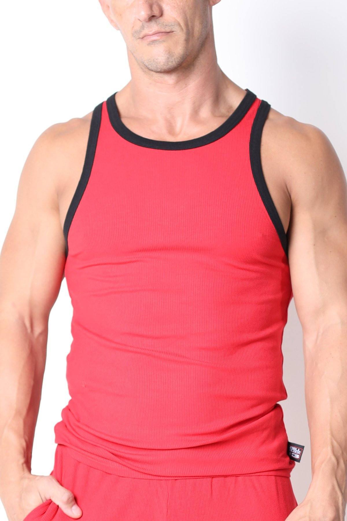 CellBlock 13 Red Rascal Ribbed Tank Top