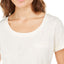 Charter Club Crew Neck Knit Pajama Top Antique White