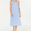 Charter Club Embroidery Detail Long Woven Cotton Nightgown in Misty Morning