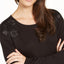 Charter Club Floral-embroidered Sleepshirt Nightgown Classic Black