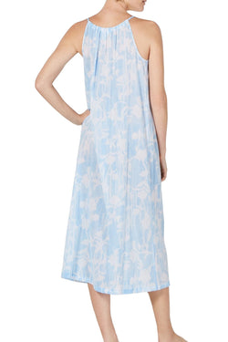 Charter Club Intimates Blue Watercolor Printed Cotton Nightgown thumbnail 3