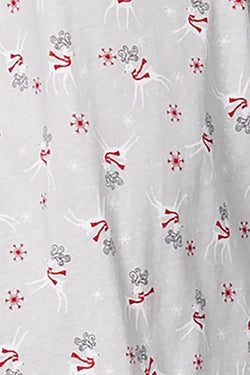 Charter Club Intimates Grey Prancing Deer Graphic-Print Cotton Sleepshirt With Matching Socks thumbnail 3
