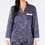 Charter Club Notch Collar Pajama Top in Mini Floral Navy