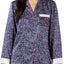 Charter Club Notch Collar Pajama Top in Mini Floral Navy