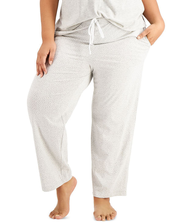 Charter Club Plus Cotton Knit Pajama Pants Dots