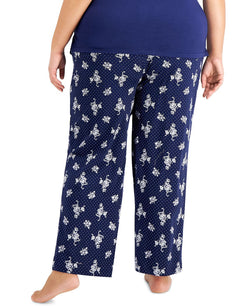 Charter Club Plus Cotton Knit Pajama Pants Floral Toi thumbnail 2