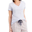 Charter Club V-neck Pajama T-shirt Billowing Cloud