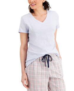 Charter Club V-neck Pajama T-shirt Billowing Cloud thumbnail 1
