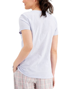 Charter Club V-neck Pajama T-shirt Billowing Cloud thumbnail 2