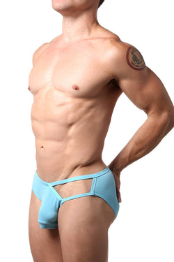 CheapUndies Aqua Exposed Side Modal Brief thumbnail 2