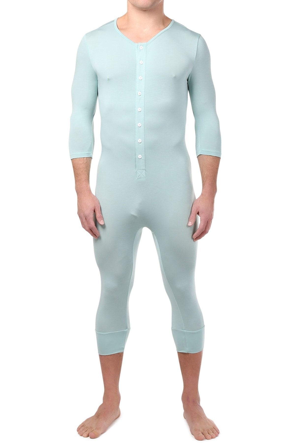CheapUndies Aqua Long Sleeve Onesie