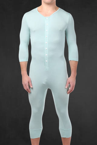 CheapUndies Aqua Long Sleeve Onesie