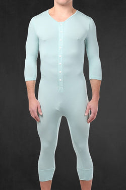CheapUndies Aqua Long Sleeve Onesie thumbnail 1