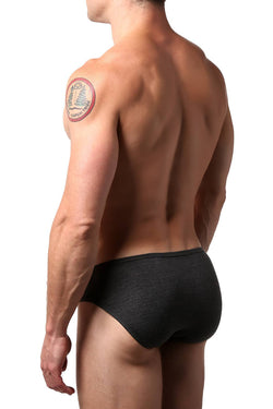CheapUndies Black Heather Exposed Side Modal Brief thumbnail 4