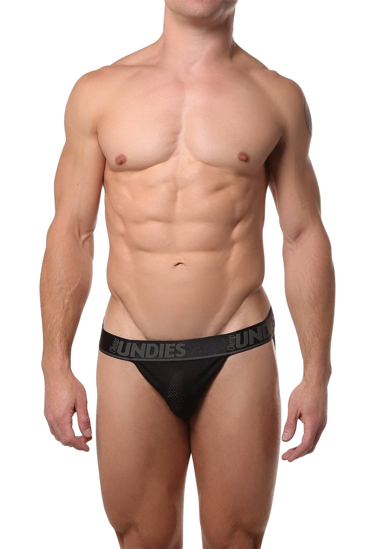 CheapUndies Black Mesh Jockstrap