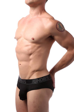 CheapUndies Black Sport Mesh Jockbrief thumbnail 4