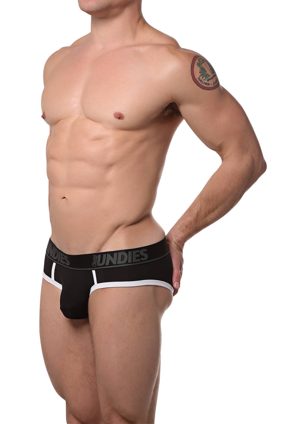 CheapUndies Black Touch Jock Brief