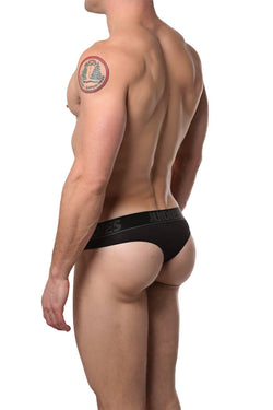 CheapUndies Black Touch Thong thumbnail 4
