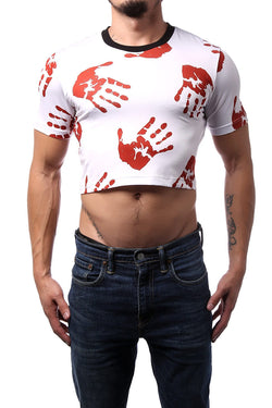 CheapUndies Bloody Hands Crop Top thumbnail 2