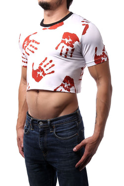 CheapUndies Bloody Hands Crop Top thumbnail 3